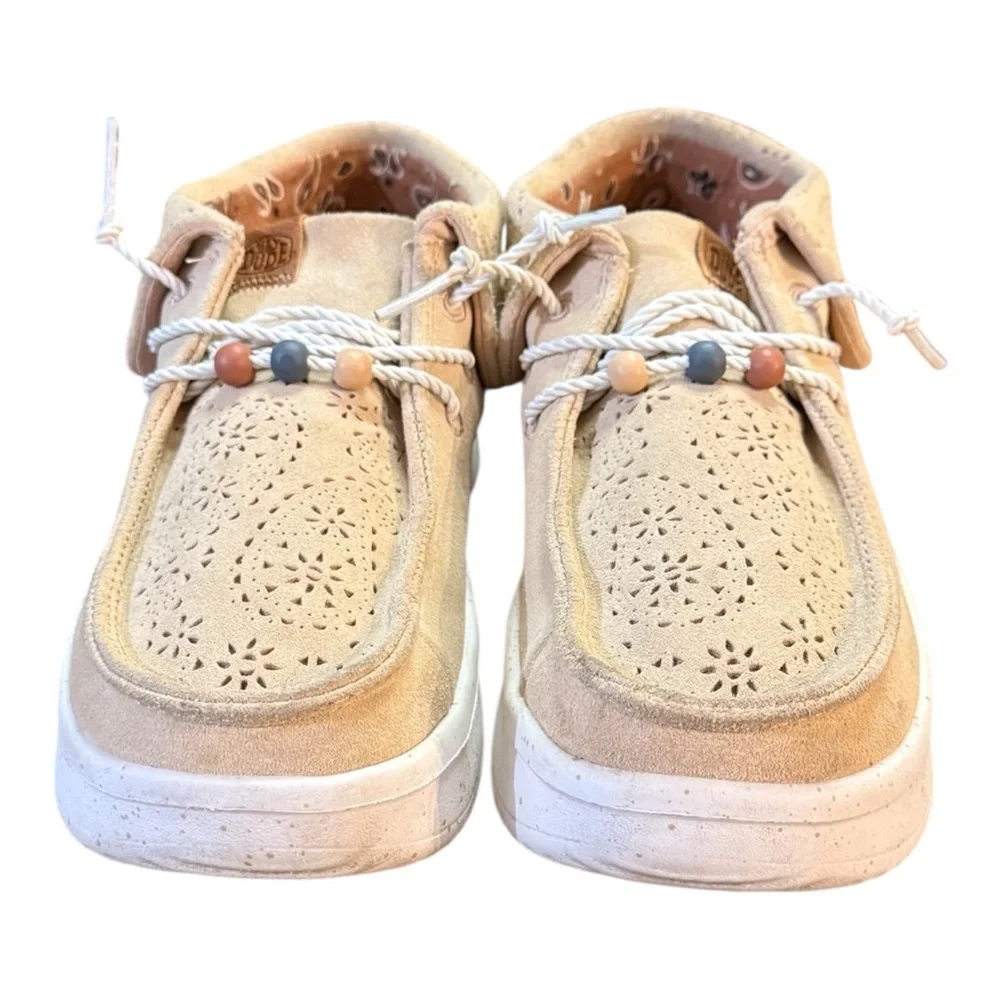 Hey Dude Wendy Peak Fold Boot Suede Women’s Size 7 Tan